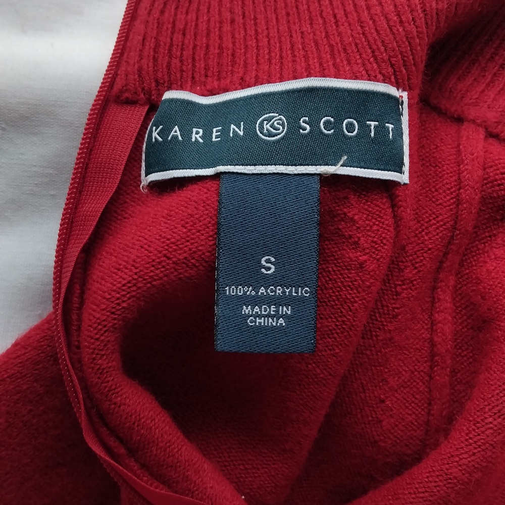 Red Knit Pullover - image 3